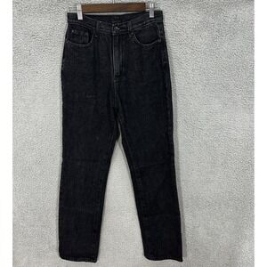 Cider Jeans Womens S Black High Rise Straight Leg Denim Pants Y2K Grunge Retro